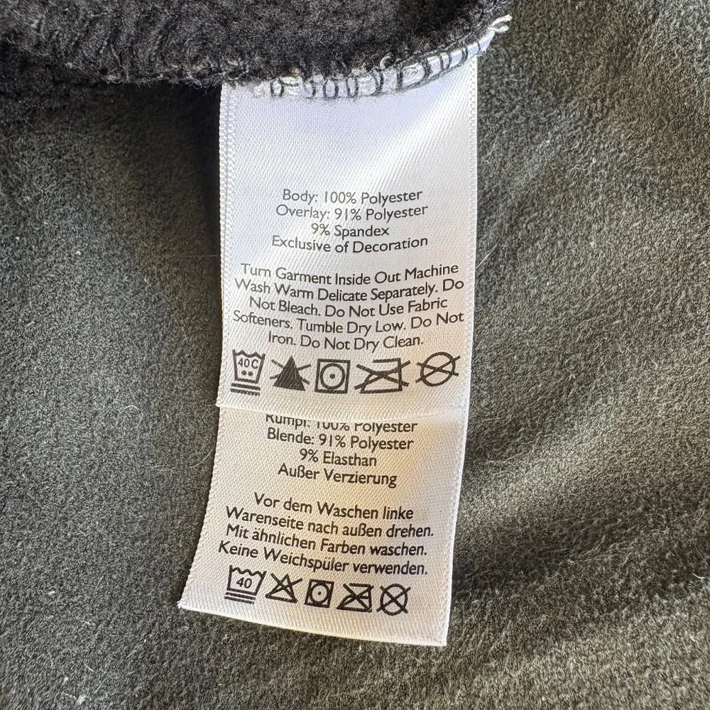 Eddie Bauer Mens Full Zip Fleece Jacket Sweater Black/Gray Hike Size‎ Large